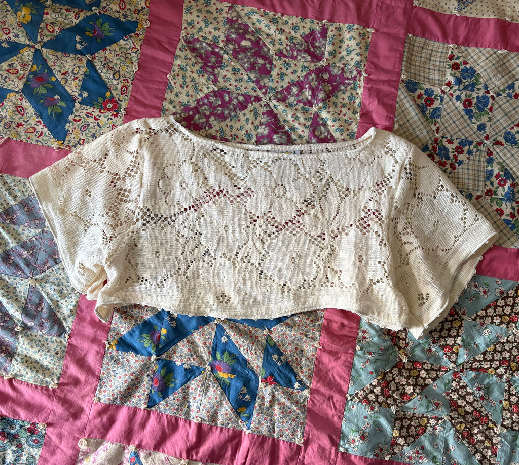 Cropped Lace Tee