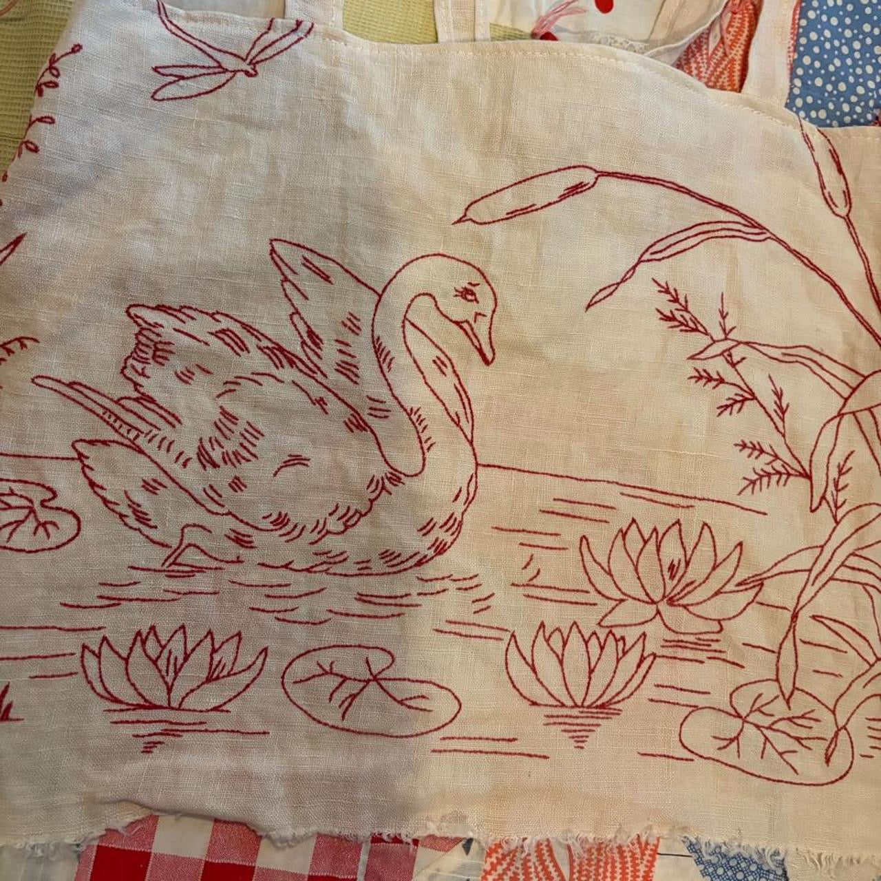 Redwork Swan Camisole